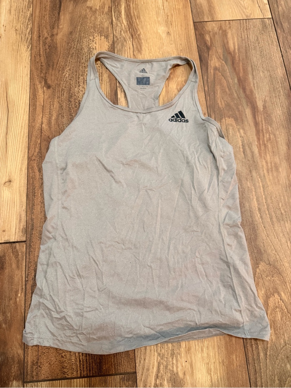 adidas Light Gray Racerback Training Tank Top